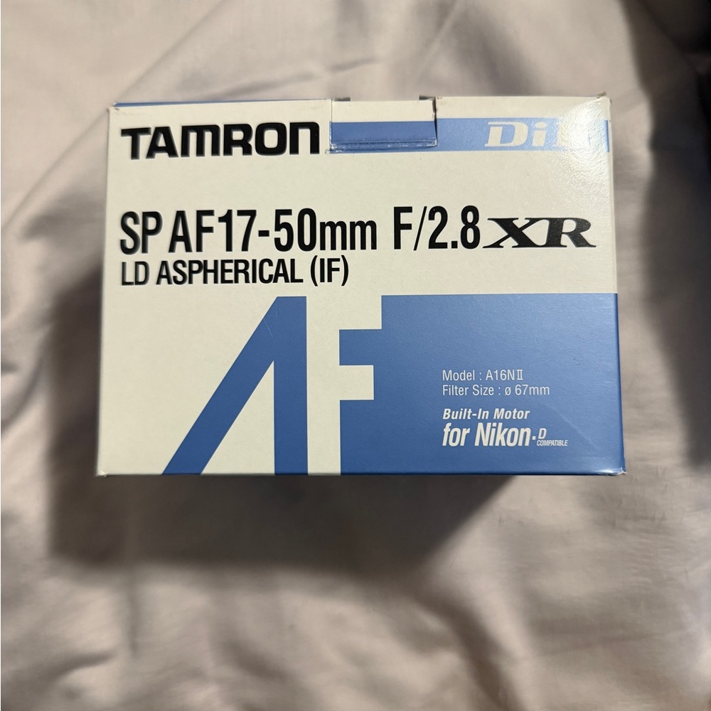 Tamron SP AF 17-50mm F/2.8 XR Lens Box